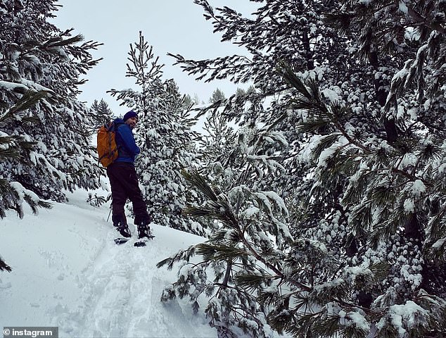 The trailblazing athlete was in Brezovica with her fiancé, Magnus Wolfe Murray, seen here, when she was caught in a small avalanche that swept her into the trees