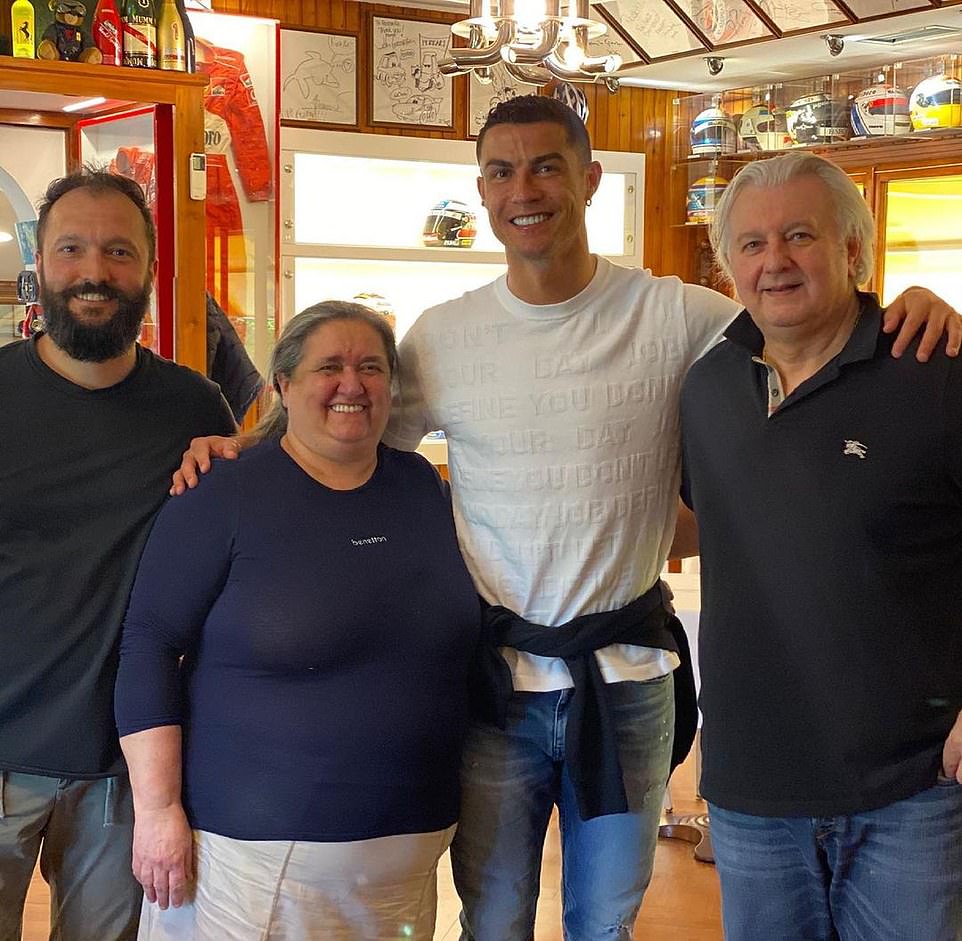 Portuguese superstar Cristiano Ronaldo visited him when he played for Juventus.  He ate dumplings, pasta and tiramisu