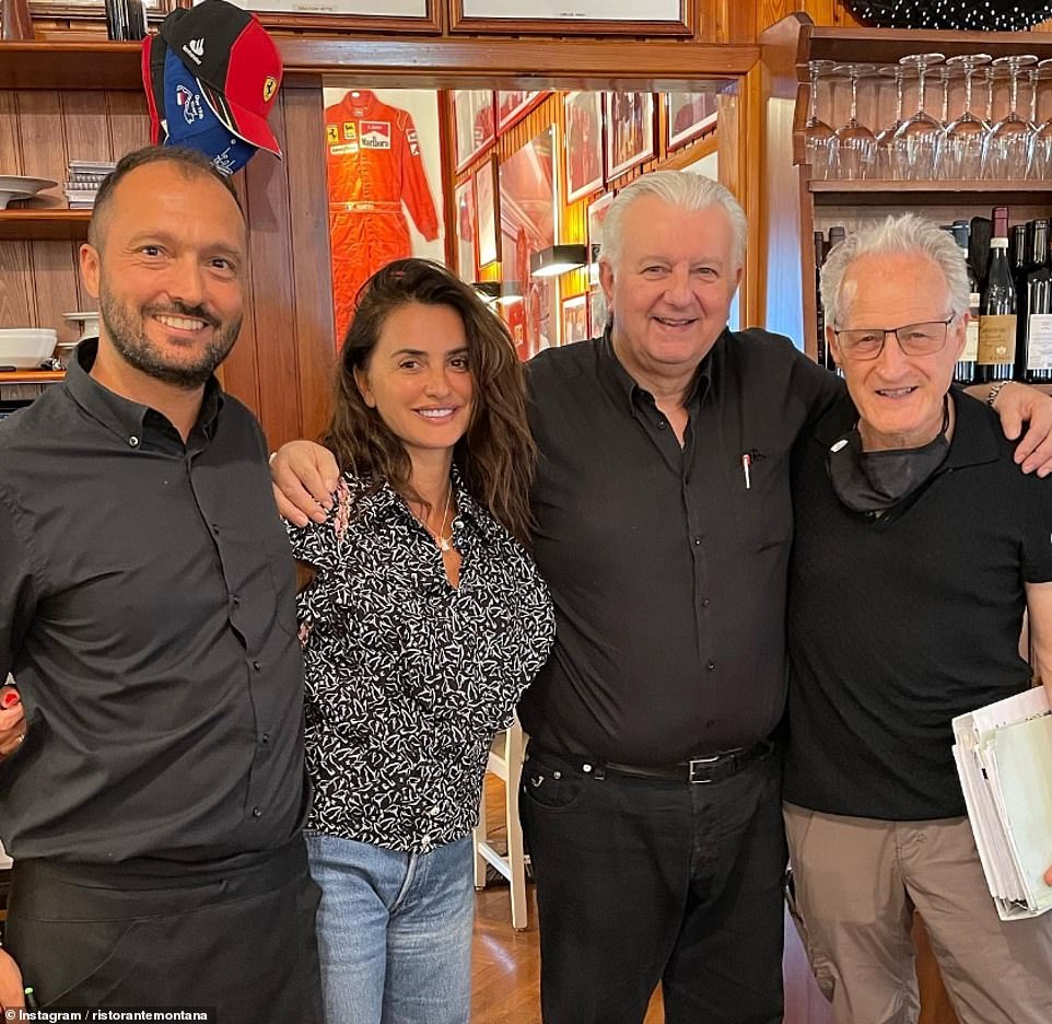 Rossella has also been visited by Hollywood royalty, including Penelope Cruz (second from left) and Michael Mann (right)