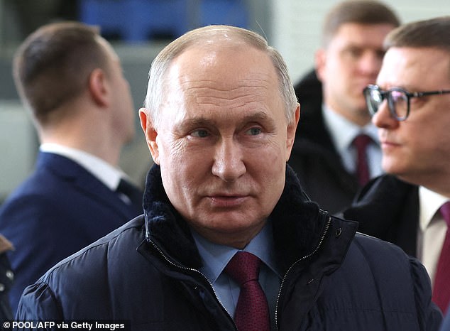 Russian news sources announced Navalny's death – citing the Siberian prison where he served his sentence – sparking shock and anger around the world, with world leaders quick to point the finger at Russian President Vladimir Putin (pictured today in Russia)