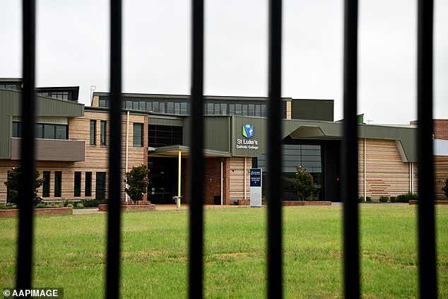 Seven Sydney schools were closed after asbestos was found in mulch on campuses (pictured, St Luke's Catholic College)