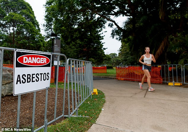 Victoria Park (pictured) at Camperdown is one of dozens of parks in Sydney contaminated with asbestos-laden mulch