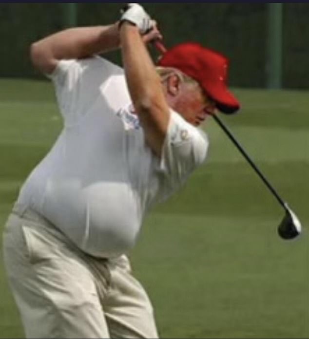 Trump claimed that this image was generated by AI and depicted him as fat