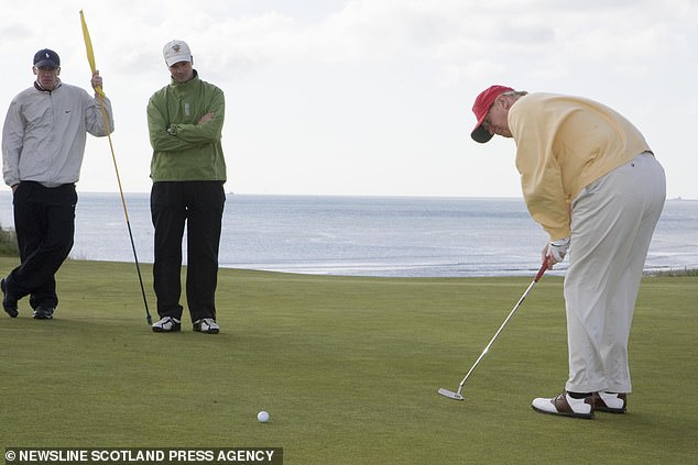 Trump has been photographed at his golf courses from various angles in recent years