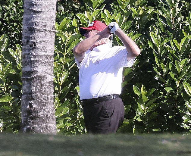 Trump can be seen in 2022 at the Trump International golf course West Palm Beach Florida