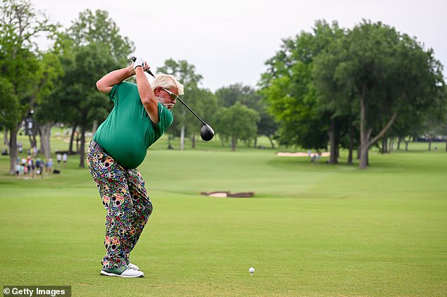 Daly has also turned heads on the course with his pants, which featured dozens of skeletons, seen here during the first round of the 2022 PGA Championship at Southern Hills Country Club in Tulsa, Oklahoma in May 2022.