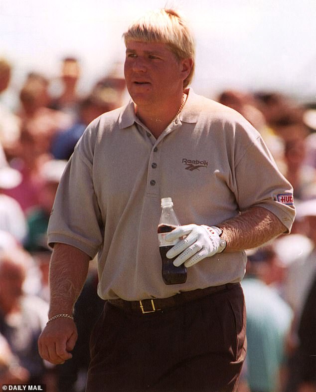 Daly is pictured with a Diet Coke in hand while training for the 1999 US Open