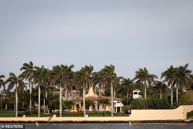 A view of former US President Donald Trump's Mar-a-Lago mansion, where he spoke on Friday