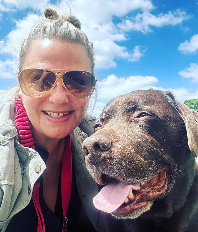 Lisa with her Labrador Hurley