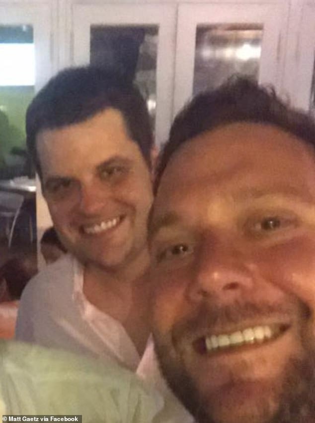 The shocking revelation comes after Gaetz's spokesperson (left) denied the congressman's knowledge of the woman when ABC News reported text messages showing that Gaetz had arranged a trip with her that his colleague Joel Greenberg (right) paid for sex