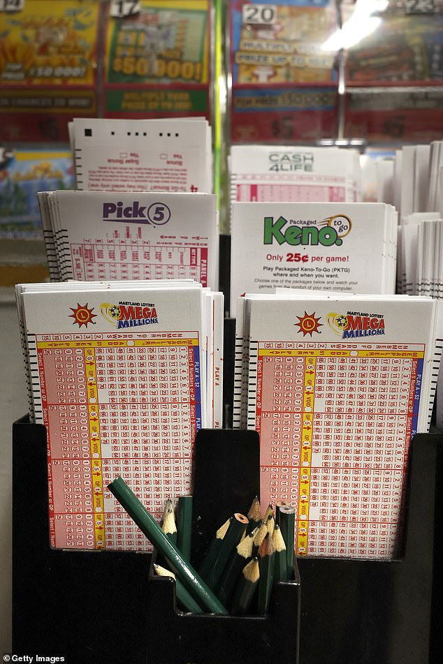 The odds of winning the Mega Millions jackpot were about 1 in 302.6 million.  Those odds are worse than the 1 in 11.5 million chance of being bitten by a shark or the 1 in 700,000 chance of having identical quadruplets.