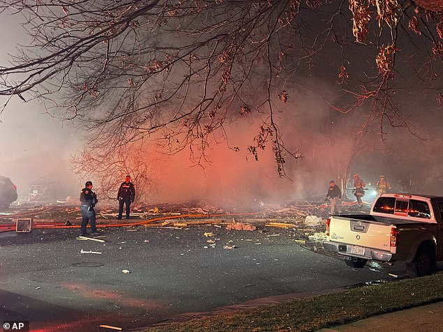 Shocking images and photos capture the aftermath, showing billowing clouds of smoke rising from the rubble