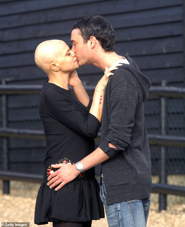 Jade Goody and Jack Tweeds outside her Waltham Abbey home in February 2009