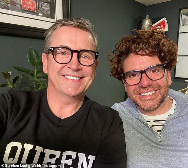 From 2019 to 2023, Stephen appeared with his husband Daniel (right)