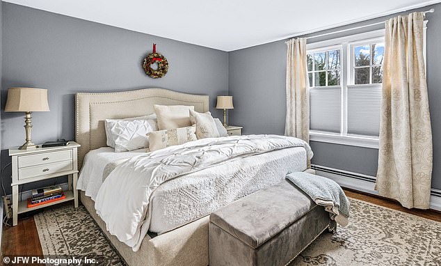 A view from the master bedroom offers views of the outdoors