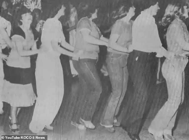 In the aftermath, the students (pictured at the ball) were 'ecstatic' and 'excited as hell', as one added: 'We were all very proud of them for taking a stand.  It was just time'