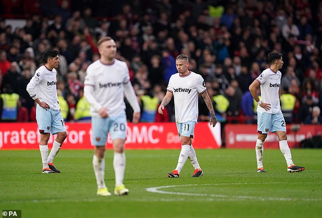 West Ham suffered their third defeat on the rebound and are now seven games without a win in all competitions