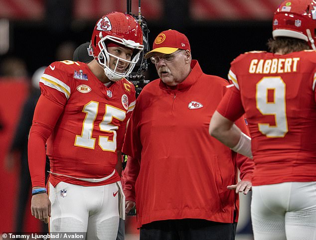 Barkley urged people to stop comparing Patrick Mahomes (left) and Andy Reid (right) to Brady and Belichick