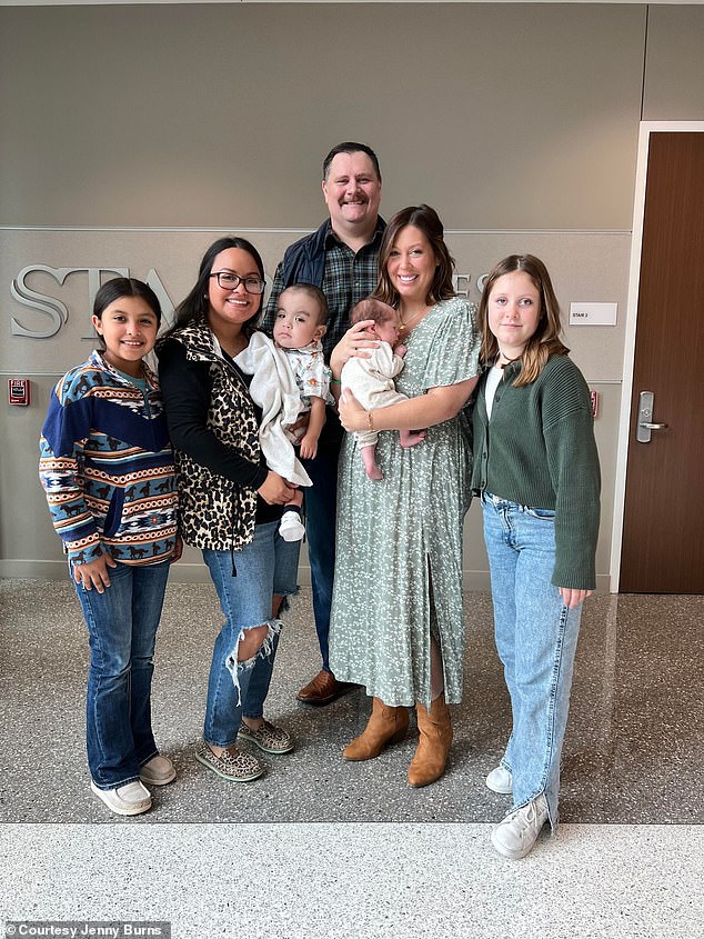 When the Burns family faced the devastating reality that Beau would not survive, little did they know that April Flores (second from left), a 32-year-old single mother of a 4-month-old boy, was praying fervently for her son.