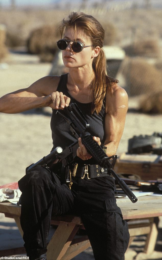 Hamilton played a more ripped and buff version of Sarah Connor in the successful sequel Terminator 2: Judgment Day (1991)