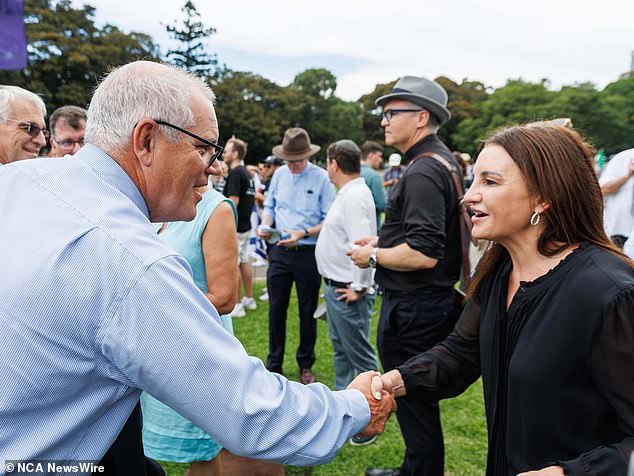 Jacqui Lambie (left) and Scott Morrison (right) were among those in attendance.