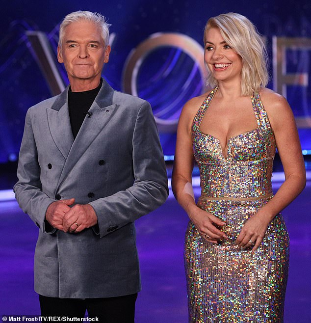 Phllip Schofield and Holly Willoughby in the television show 'Dancing On Ice' in February 2023