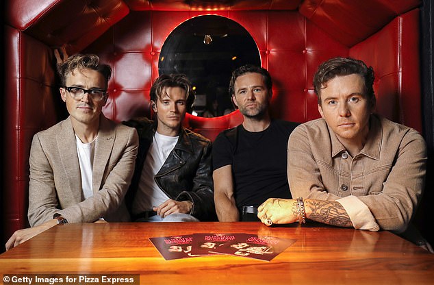 Speaking about what his McFly bandmates, Tom Fletcher, Dougie Poynter and Harry Judd (pictured LR) would think of his performance, Danny said: 'They'll guess me straight away'