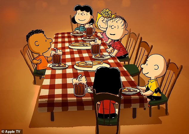 In the new special, Franklin is first seen on the other side of the table, just before Linus tells him that a seat has been reserved for him on the other side.