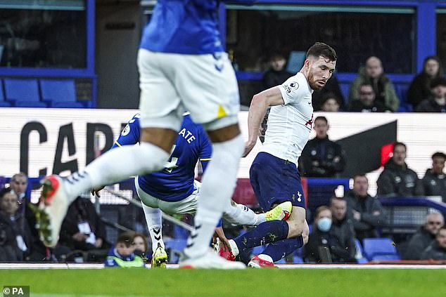 In 2021 he was shown a red card for Everton after a similar high challenge on Tottenham's Pierre-Emile Hojbjerg and last season he received two yellow cards against Crystal Palace