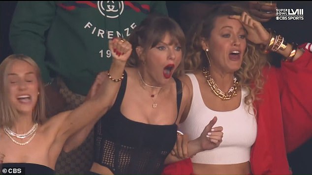 Taylor Swift was prominently featured during the broadcast as she watched boyfriend Travis Kelce