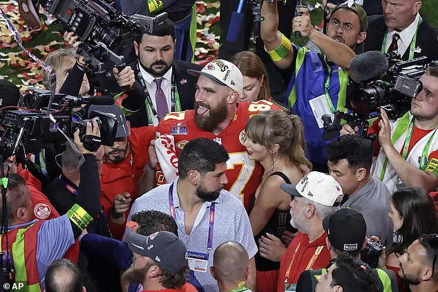 Kelce's celebrations with Swift went viral around the world after Chiefs won Super Bowl LVIII