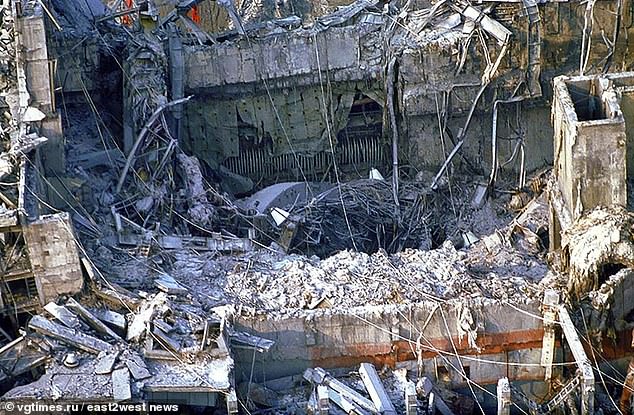 The destroyed Chernobyl factory