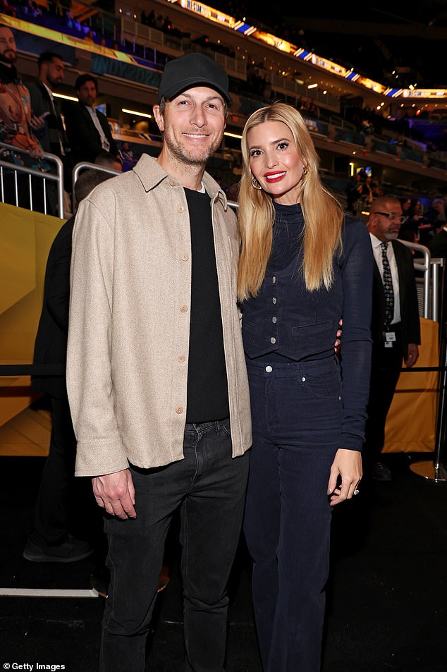 Jared Kushner and Ivanka Trump attend the 73rd NBA All-Star Game at Gainbridge Fieldhouse