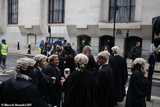 It follows confirmation that a fire at the Royal Courts of Justice was caused by an e-bike battery defect earlier this month.  Members of the legal profession are seen outside the Old Bailey during the incident