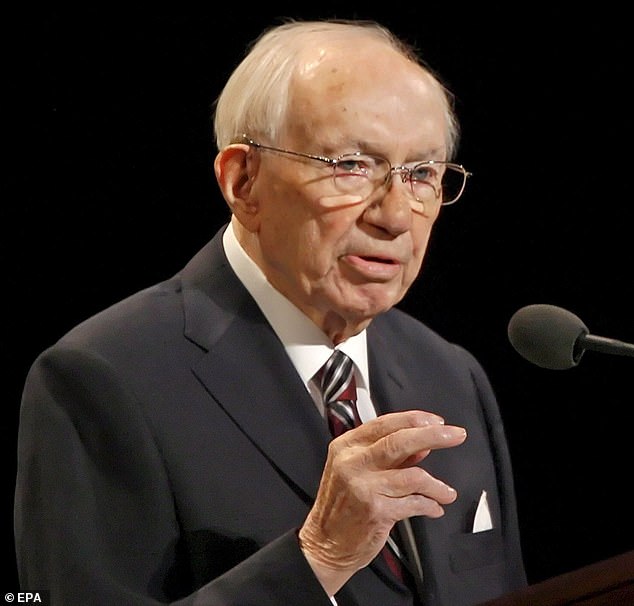 Huntsman claims that a 2003 statement from then-church president Gordon B. Hinckley (pictured) made it clear that tithes would not be used at City Creek