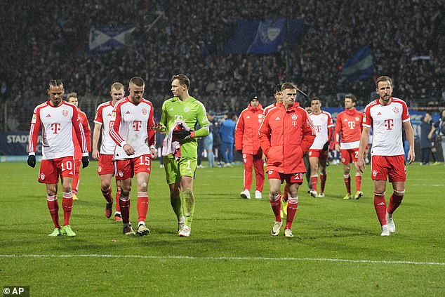 The Bayern Munich players had to intervene to ensure the confrontation did not escalate