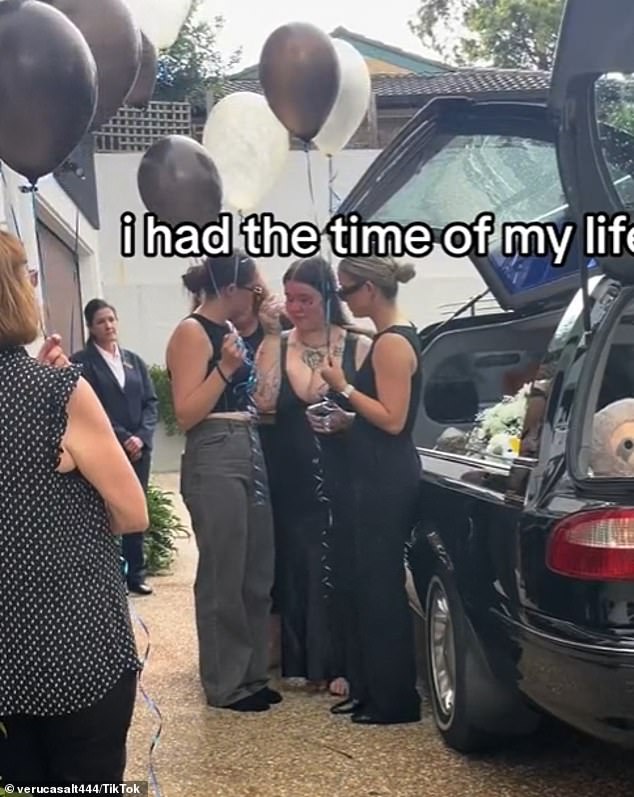 A montage video of the baby boy's celebration of life was shared on the influencer's TikTok account on Monday evening