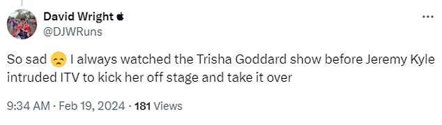 1708358503 731 Trisha Goddard is flooded with support from fans after revealing