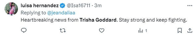 1708358505 463 Trisha Goddard is flooded with support from fans after revealing