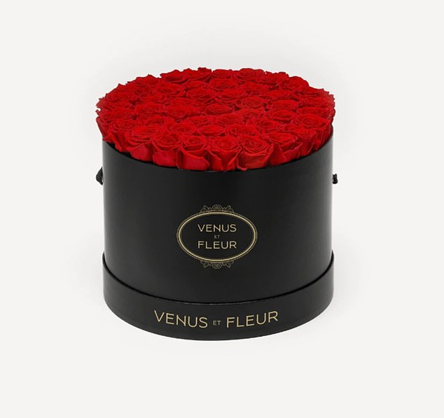 Kelce treated her to an array of expensive Valentine's Day gifts, including $2,100 worth of Eternity roses (pictured)