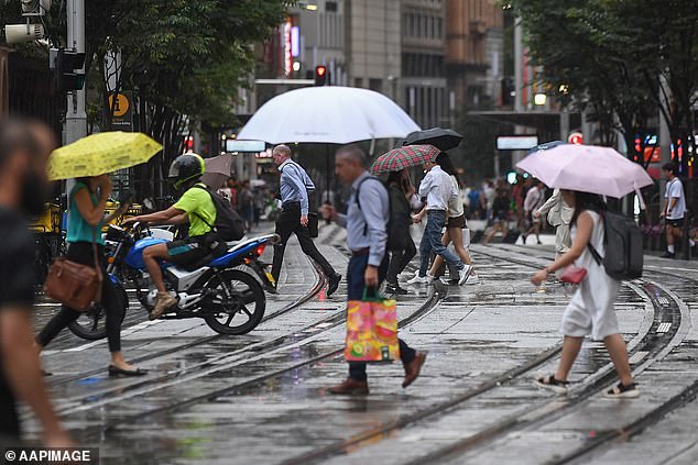 Sydney was lashed by heavy rain on Monday after a severe thunderstorm warning was issued