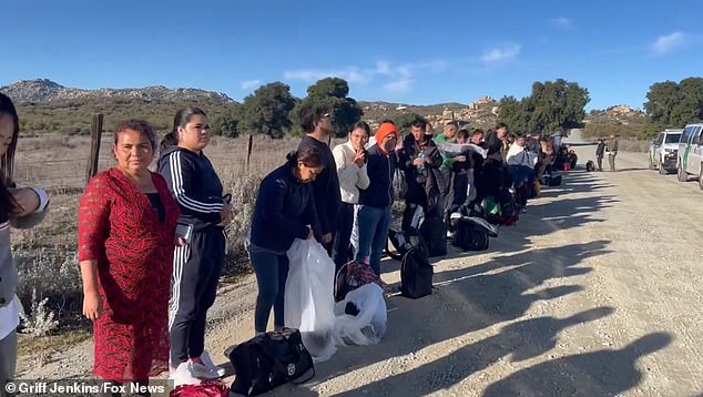 Dozens of Chinese migrants showed up at once, as there has been a recent surge in the number of migrants from China arriving at the US-Mexico border.