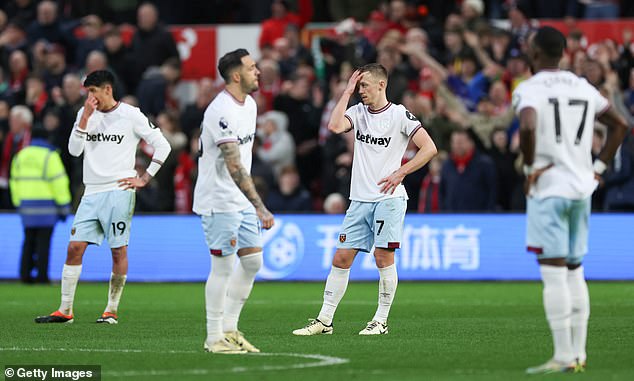 The pressure is mounting as West Ham have gone eight games without a win in all competitions