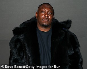 Other celebrities, including rapper Dizzee Rascal, were photographed at the London Fashion Week event