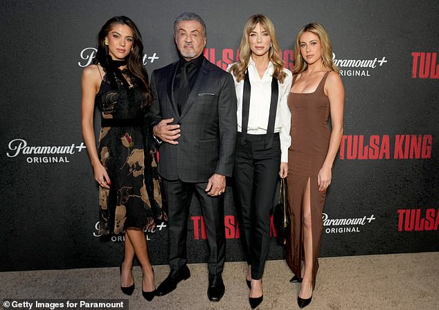 The 77-year-old Rocky star, his wife Jennfier Flavin and their daughters have been making the rounds to promote season 2 of The Family Stallone