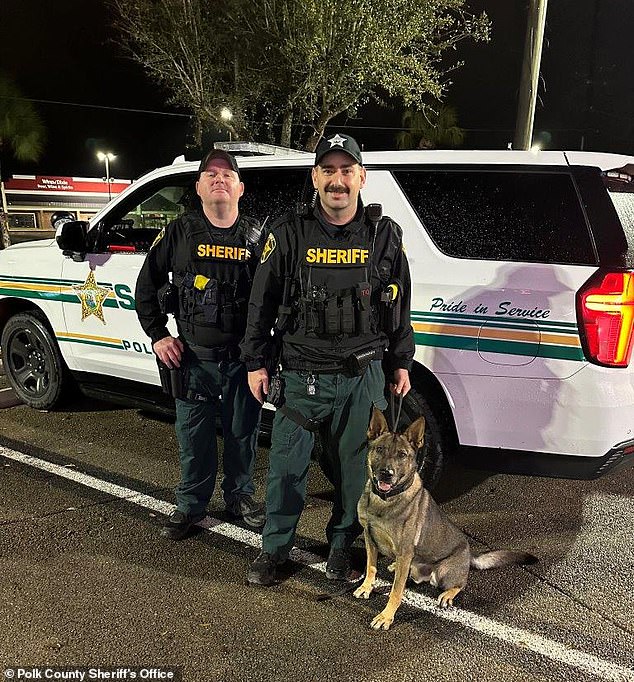 Police and a police dog followed him to a shed where they confronted and arrested him