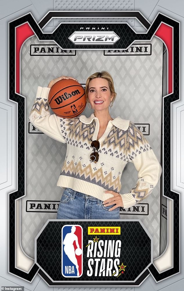 Ivanka shared highlights from the weekend on Instagram, including a snap of herself posing with a basketball