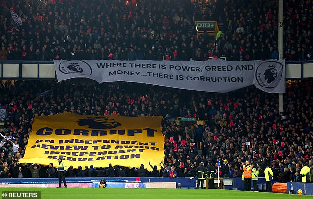 Toffees fans have since regularly protested against the Premier League's decision