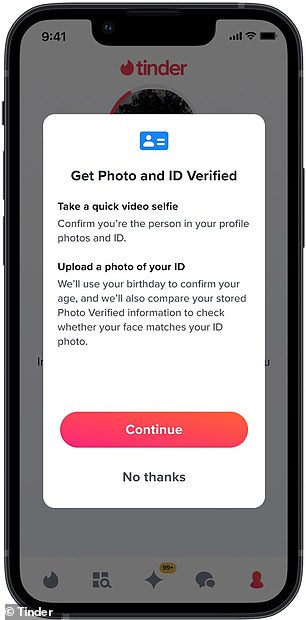 Users will only get a blue checkmark if they use both photo and ID verification