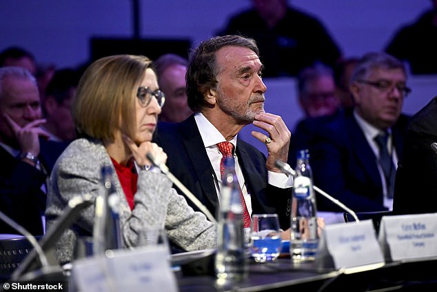 Ratcliffe also listened intently to key speeches at the event - all while wearing a red tie